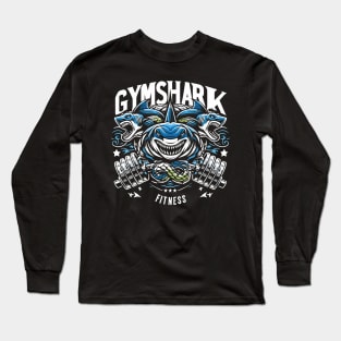 Gym Shark | T Shirt Design Long Sleeve T-Shirt